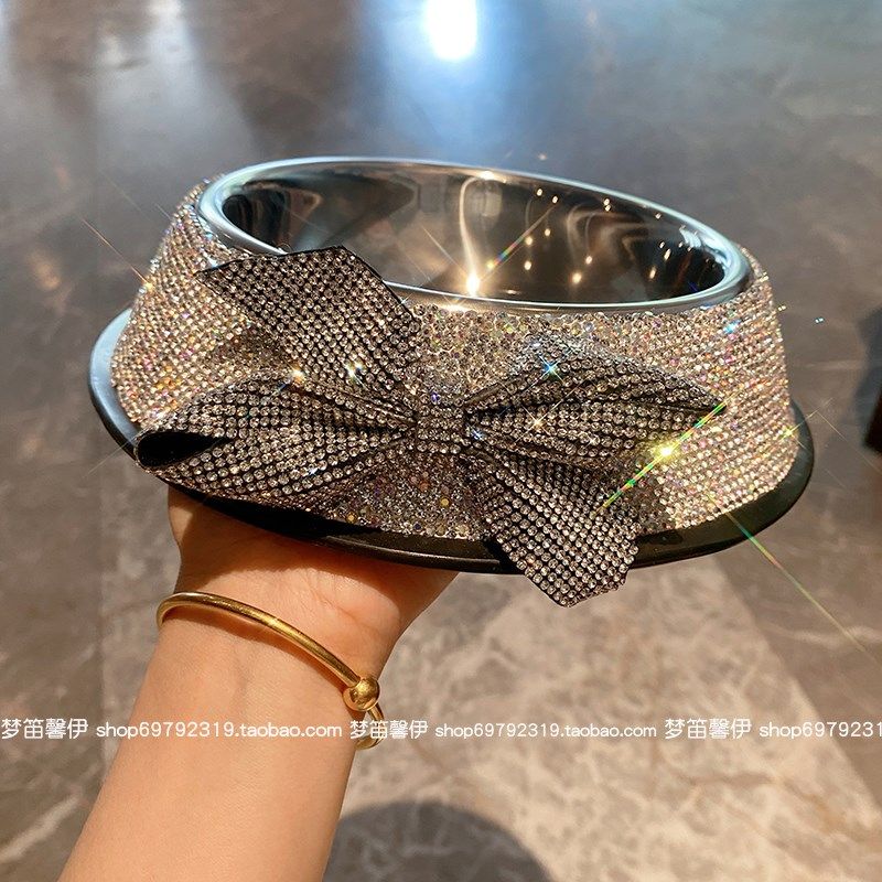 镶钻不锈钢狗碗狗盆防打翻狗食盆狗饭盆大型犬宠物喂食器狗饭碗新,宠物/宠物食品及用品,猫狗碗/慢食碗,淘宝优惠券,粉丝福利购,淘宝优惠卷