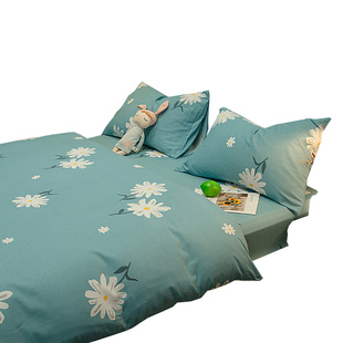 小清新白色全棉纯棉被套单件150x200被单儿童单人被罩双人200x230