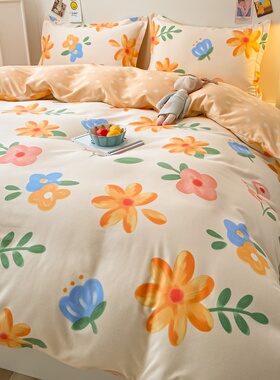 全棉磨毛被套单件双人200x230/2z20x240冬纯棉加厚被罩床单160x21