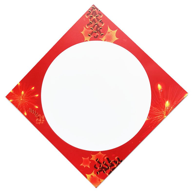 diy新年红色卡纸亲子彩色美术画画外方内圆画框绘画儿童手工新款