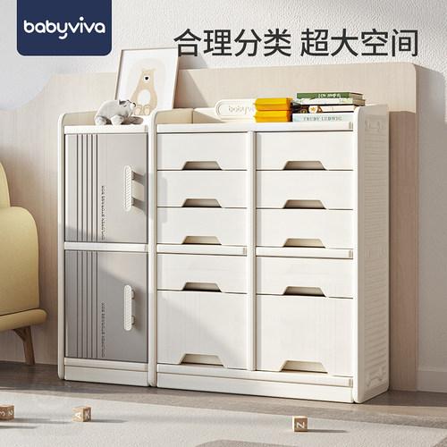 儿童玩具收纳架多层抽屉式加厚收纳柜子宝宝衣Q柜家用置物架储物