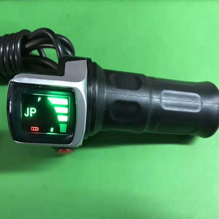 锂电动自行车转把电量显示液晶带锁转把调速转把锂电池36v48v60v