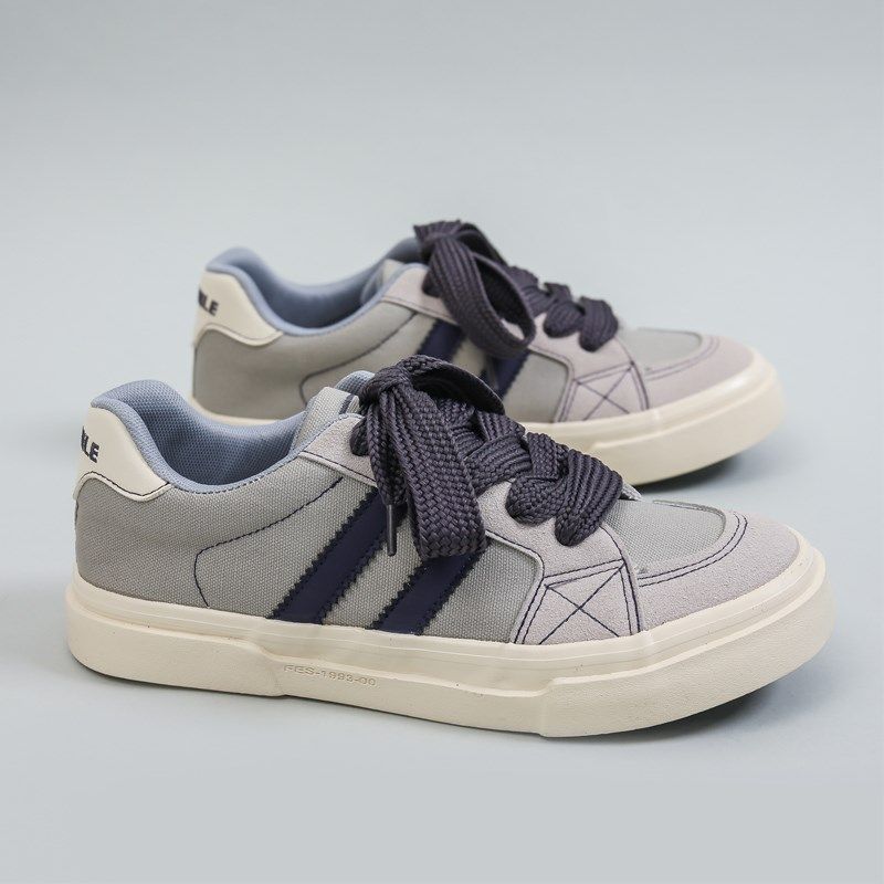 男鞋子2024新款潮低帮帆布鞋男女百搭港风春夏小众平底德训板鞋男,流行男鞋,帆布鞋,淘宝优惠券,粉丝福利购,淘宝优惠卷