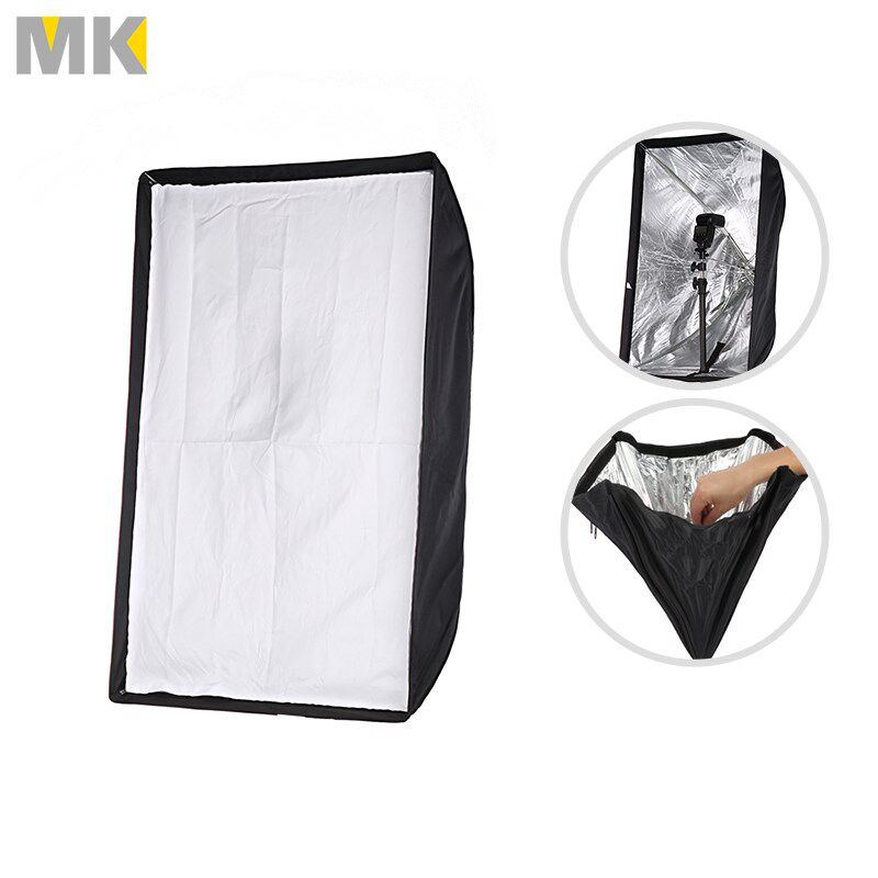 6090cm可折叠式S型柔光箱热靴机K顶灯闪光灯便携方形柔光罩