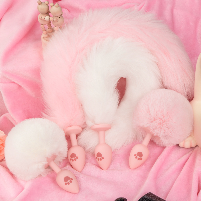 GJ诡计多端的情侣「毛绒尾巴」兔子玩具新手情侣狐狸情调毛绒道具