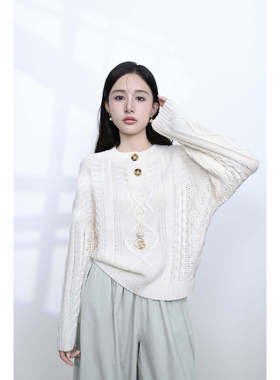 【12-27】5519圆领套头毛衫10羊绒