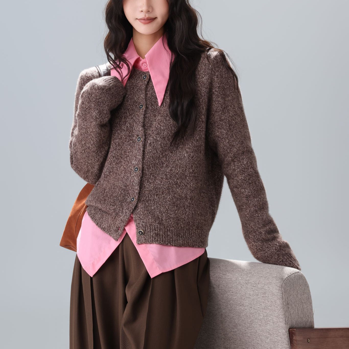 【RL】新款丝羊绒衫山羊绒77.7%桑蚕丝22.3%  6039 