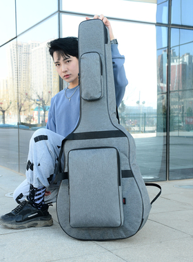 35/36/d38/39/40/41/42/43寸加厚防水木吉他包 古典民谣双肩背包