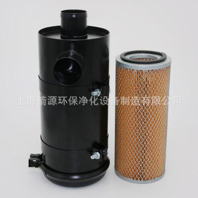 6立方卧式空气滤清器总成K1530柴油机空气滤芯器壳体压缩机配件