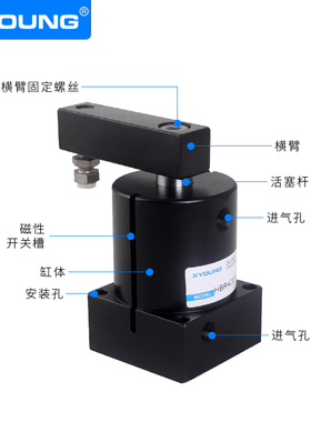 HBL20X13气立可型HBR32X15带磁转角气缸HBL25下P压缸HBR80/HBR63