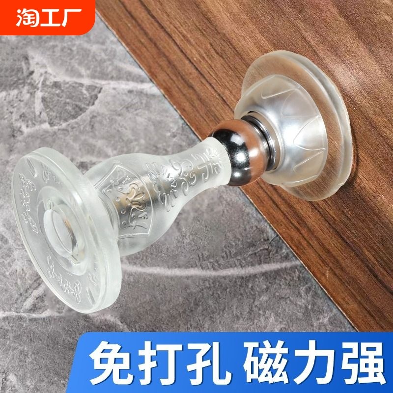 硅胶门吸免打孔大门防撞神器门后顶门抵门门塞门V阻门挡新款防风
