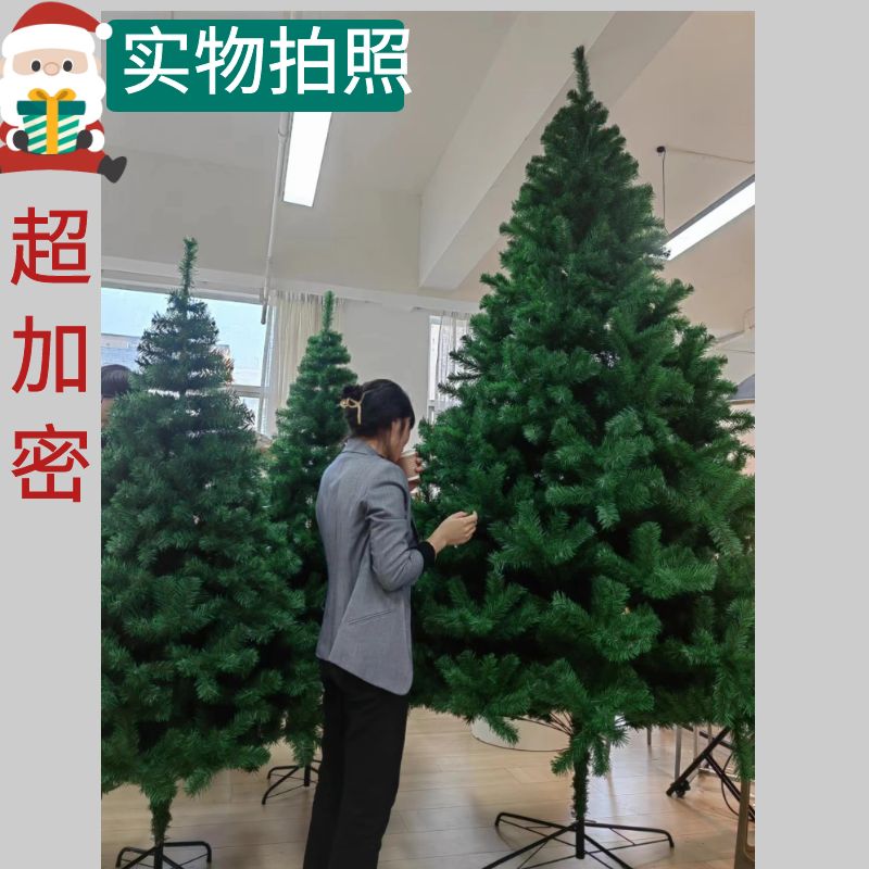 圣诞节圣诞树加密1.8米装s饰树2.1大型场景布置3小型1.2米裸树摆