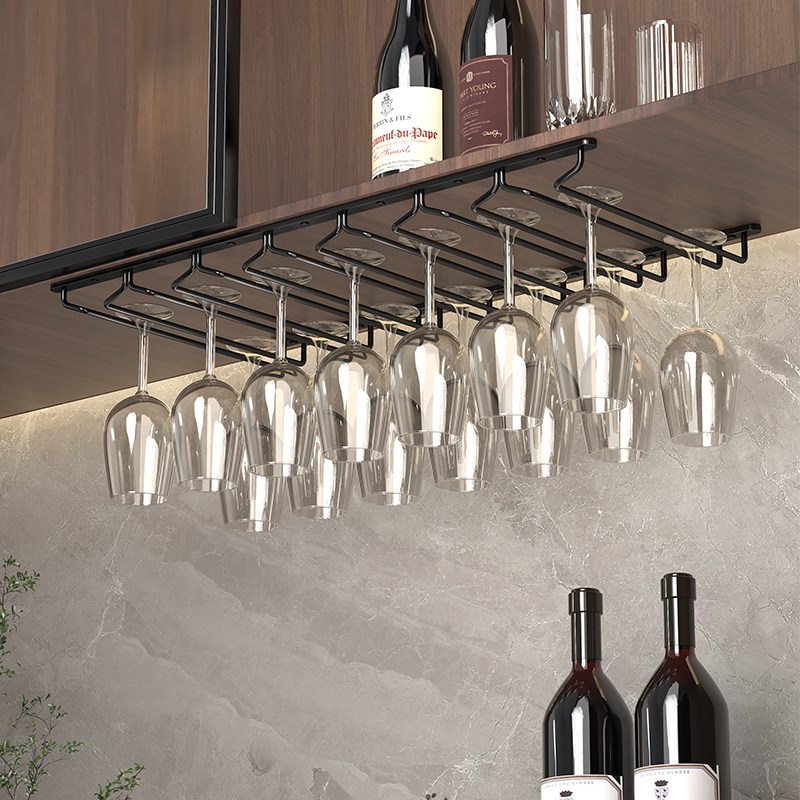 红酒杯架子倒挂酒杯架悬挂酒柜高脚杯放H置收纳层架家用轻奢高档