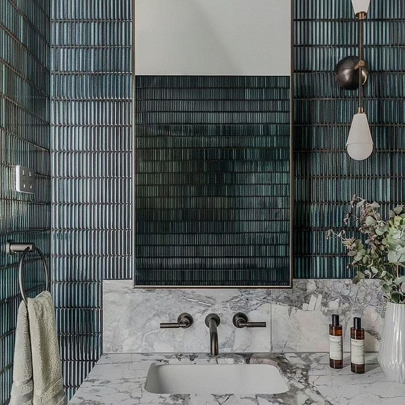 条形窑变马赛克磁砖 化妆室壁砖浴室玄关背景墙 厨房全.瓷简约现