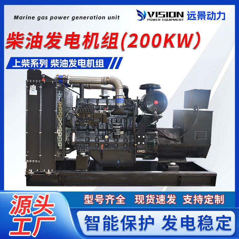 应急备用电源发电机组上柴系列柴油发电机组200KW柴油发电机组