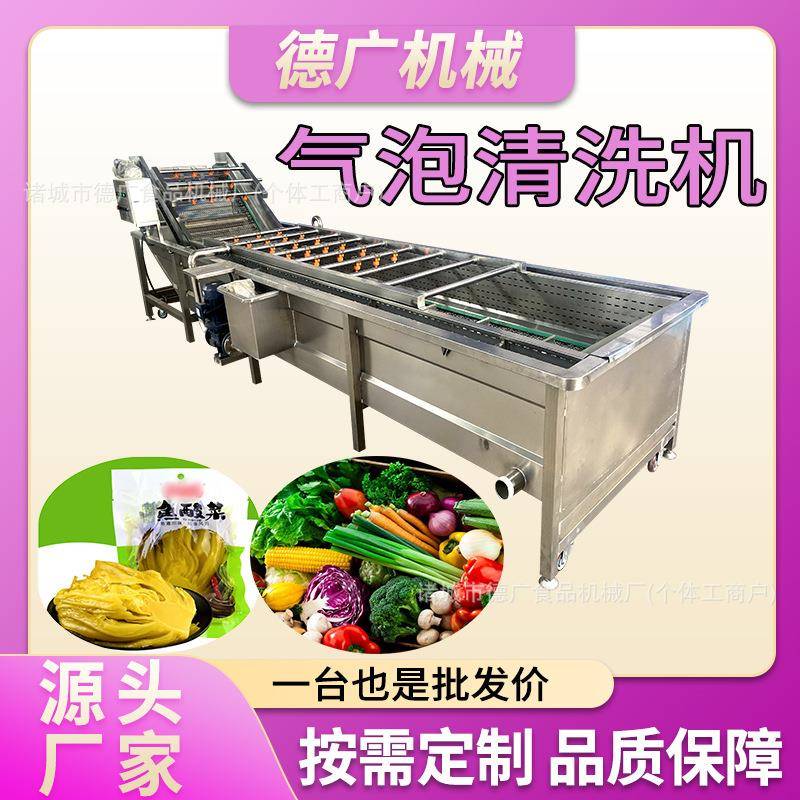 桃子气泡清洗机葡萄高压喷淋清洗设备全自动果蔬清洗分拣加工线