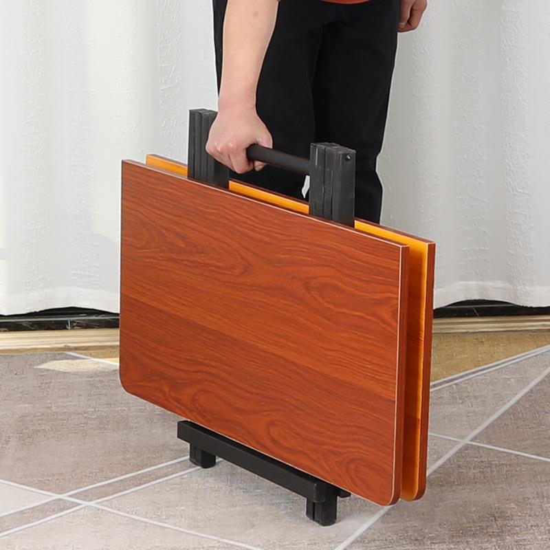 手提折叠桌餐桌家用吃饭桌子矮简易出租房小方桌正方形户外便新品