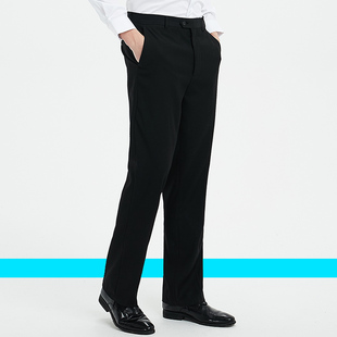 男垂感黑色职业裤 春秋商务正装 子西裤 裤 休闲直筒宽松中年西服西装