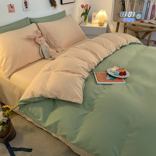 2023新床单床上四件套床笠款夏季单人学生宿舍三件套床上用品被罩
