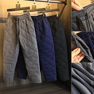 棉裤 一条可过冬 纯色立体裁剪绗棉保暖休闲裤 秋冬男士 梭织夹棉