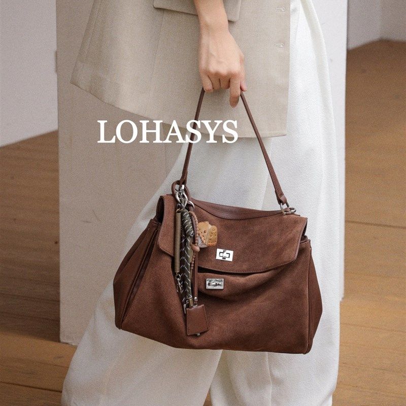 2024秋新款磨砂皮女包小众手提通勤包时尚凯莉包大容量单肩斜挎包,箱包皮具/热销女包/男包,通用款女包,淘宝优惠券,粉丝福利购,淘宝优惠卷