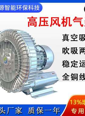 高压漩涡风机2JM 210 H06真空吸附上料旋涡气泵工业吸排风鼓风机