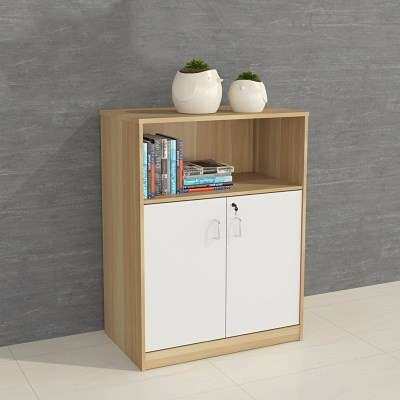 简约木质组合办公文件柜隔断落地矮柜 办公资料收纳柜员工储物柜