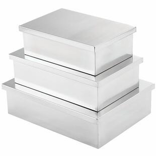 不锈钢收纳盒长方形保鲜盒冰箱整理盒抽屉储物盒加厚苏箱饺子盒