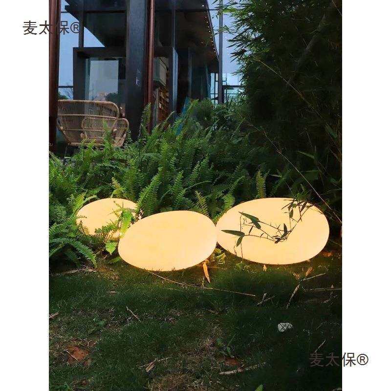 家 户外防水坪灯太阳能石头灯别墅花园庭院景观灯 麦太保
