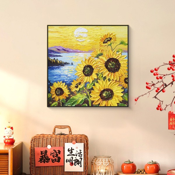 现代简约向日葵装饰画花卉