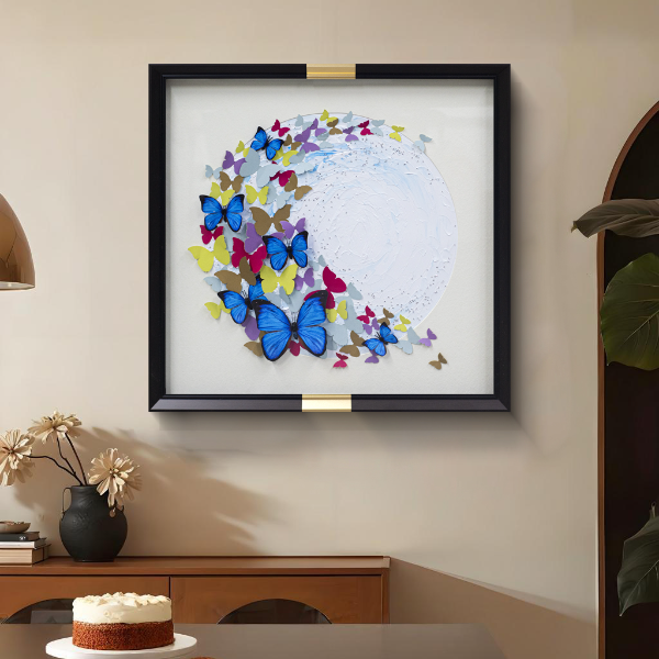 现代简约蝴蝶标本立体感小