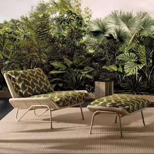 高端户外沙发庭院别墅花园单人茶几露天民宿室外露台藤编家具组合