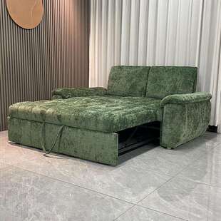 客厅留宿沙发床小户型双人位两用推拉式布艺靠背可调节家用沙发床