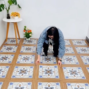 5平方-2mm加厚PVC地板贴纸自粘地板革地板胶防水地垫耐磨石塑地板