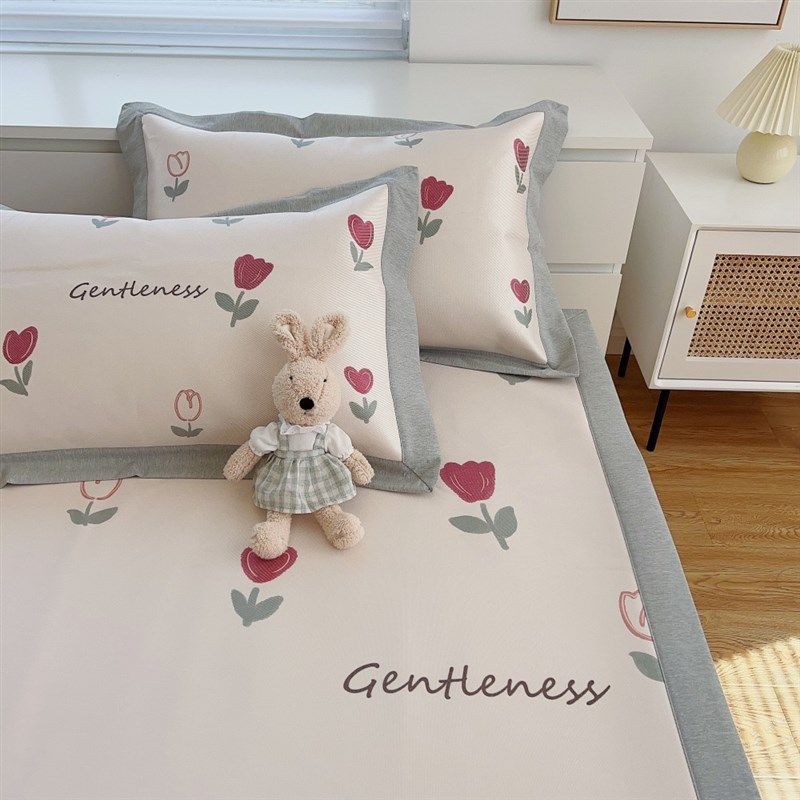 A类抗菌冰丝凉席三件套床笠款夏季可水洗机洗席子夏天空调冰丝席,床上用品,冰丝席,淘宝优惠券,粉丝福利购,淘宝优惠卷