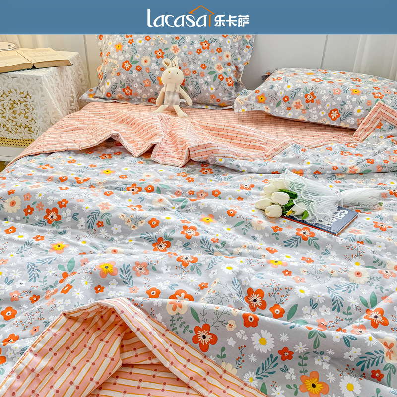 全棉夏被空调被夏凉被100%纯棉薄被子单人被芯棉花棉可机洗,床上用品,棉花被,淘宝优惠券,粉丝福利购,淘宝优惠卷