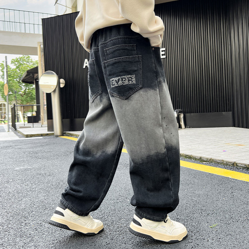 男童牛仔裤加绒加厚冬装2024新款冬季帅气韩版儿童直筒裤男孩裤子,童装/婴儿装/亲子装,裤子,淘宝优惠券,粉丝福利购,淘宝优惠卷