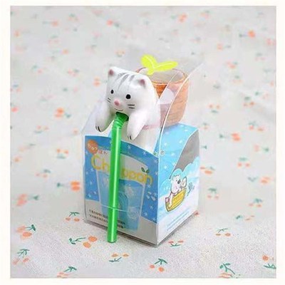 新款渴渴吸里书桌办公室摆件绿植小盆栽微景观迷你动物吸管绿植