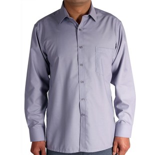 夏季薄款中老年男长袖衬衫宽松的确良上班服父亲爸爸装常规短袖