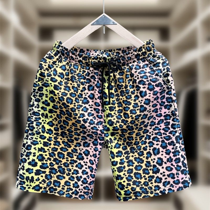 潮流豹纹短裤情侣款家居外穿大裤衩夏季薄款三分裤男女沙滩五分裤,男装,短裤,淘宝优惠券,粉丝福利购,淘宝优惠卷