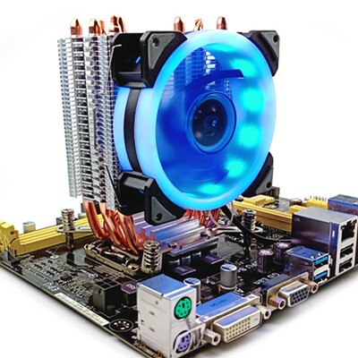 4铜热管1155 X58 X79 2011CPU散热器风扇螺丝安装双路服务器主板