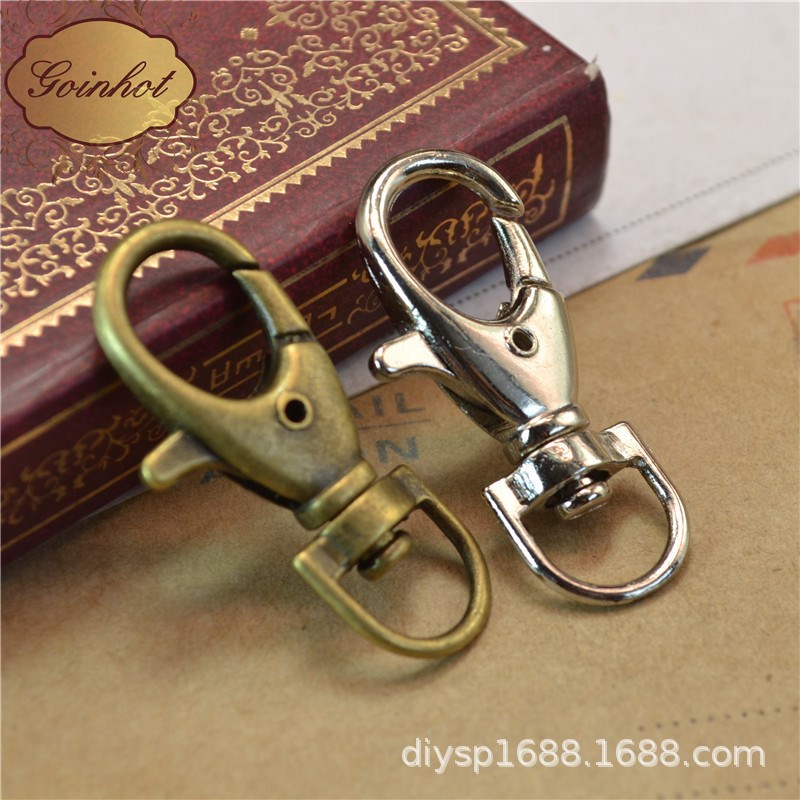 A2212 多色4.5克 复古钥匙扣 狗扣 钥匙挂扣 DIY饰品配件 60个/包