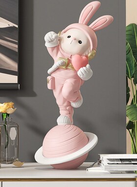 宇航兔桌面摆件兔年客厅电视柜家居装饰品玄关酒柜办公室生日礼物