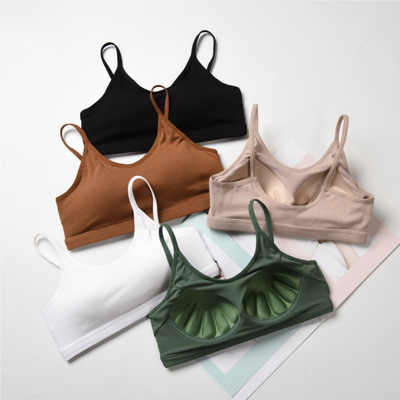 带胸垫抹胸女纯棉内衣无钢圈聚拢文胸罩杯一体式美背小吊带背心,女士内衣/男士内衣/家居服,抹胸,淘宝优惠券,粉丝福利购,淘宝优惠卷