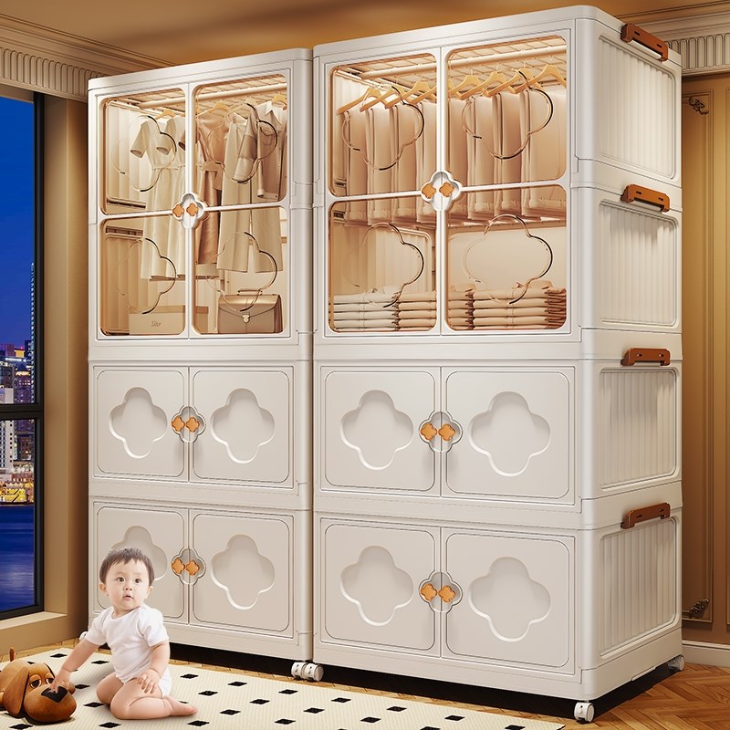 简易衣柜免安装家用衣服折叠收纳柜子宝宝儿童衣橱卧室置物柜结实