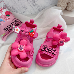 夏天凉鞋女童2023年新款幼儿运动沙滩鞋夏季女孩包脚时尚洋派镂空