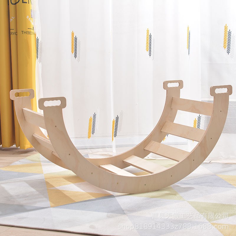 现货儿童攀爬摇摇篮幼儿园学生活动木质玩具家居实木儿童攀爬架