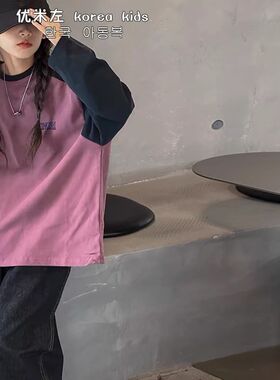 波拉bora韩国童装卫衣女款2024新款爆款女童潮牌春装儿童长袖T恤