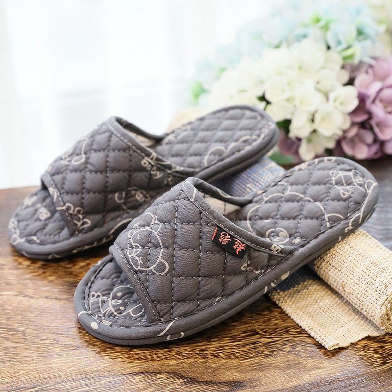 儿童卡通布底拖鞋静音柔软男童女童家居室内木地板地砖一字拖四季