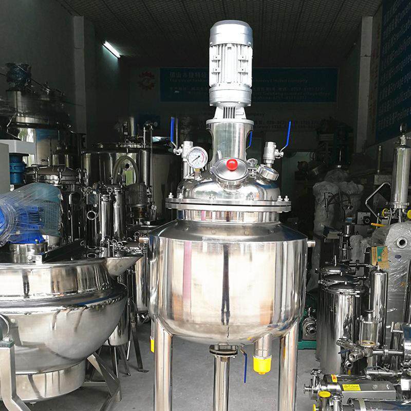 电加热搅拌罐化工配料桶液体搅拌罐不锈钢三层保温罐温控变频